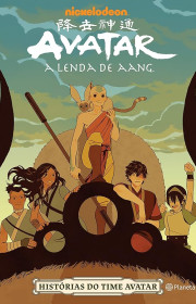 Capa do livor - Avatar, A Lenda de Aang: Histórias do Time Avatar...